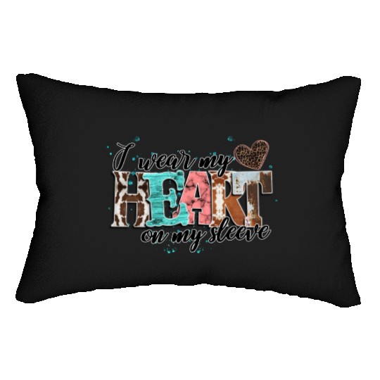 I Wear My Heart On My Sleeve Lumbar Pillows
