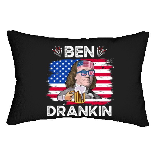 Ben Drankin US President Independence Day Lumbar Pillows