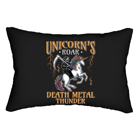 Goth Rock Satan Unicorn Festivals Death Metal Lumbar Pillows
