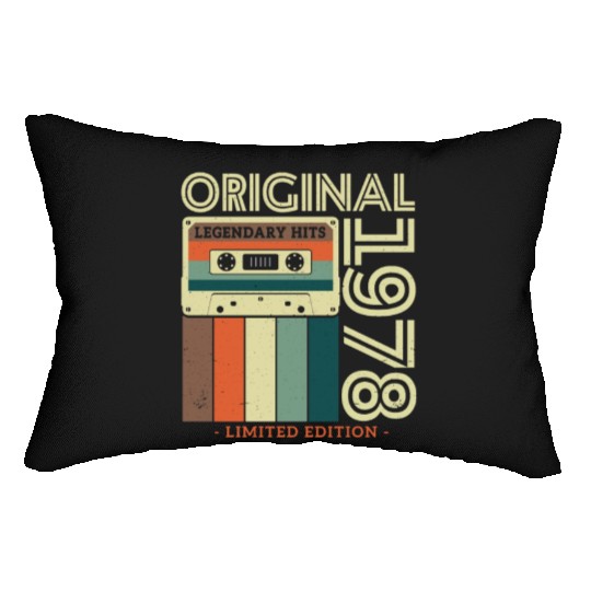 Vintage 1978 Birthday Gift Lumbar Pillows