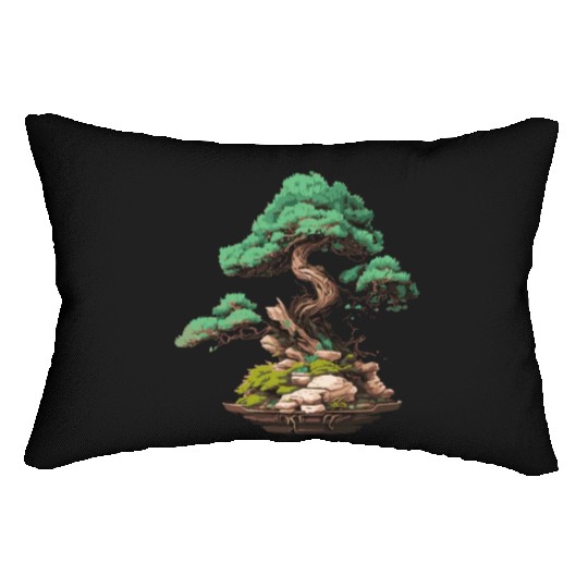 bonsai Japanese Art Lumbar Pillows