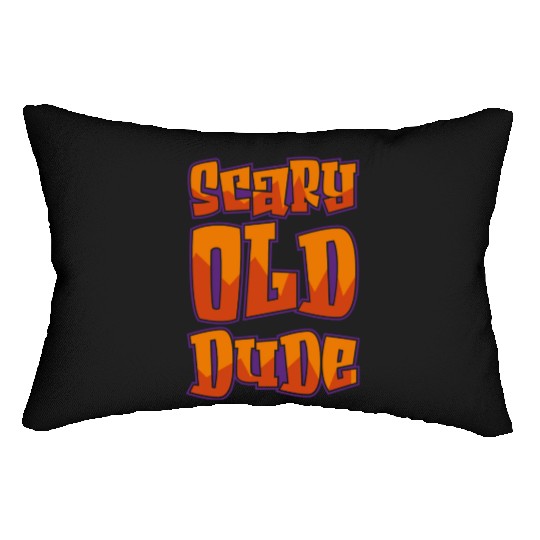 Scary old Dude green Lumbar Pillows