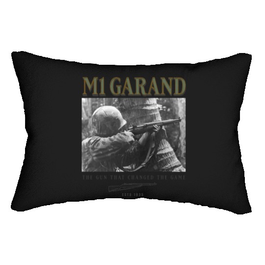 World War 2 Weapon M1 Garand Rifle Lumbar Pillows
