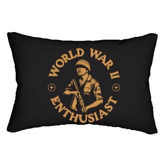 World War 2 WW2 Enthusiast Lumbar Pillows