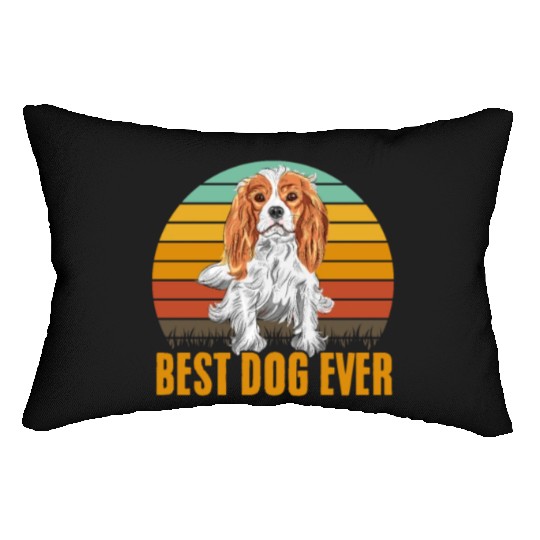 Best Dog Ever Cavalier King Charles Spaniel Retro Lumbar Pillows