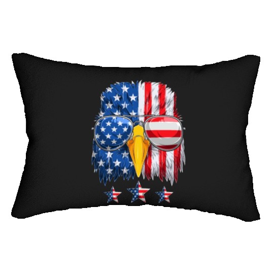 Patriots America Ealge Stars and Stripes US Pride Lumbar Pillows