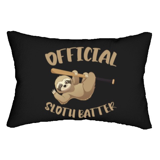 Sloth Bat Sloth Baseball Lumbar Pillows