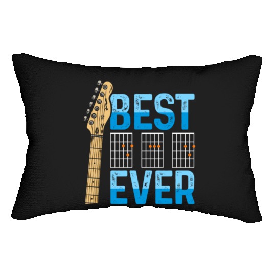 Best Dad Ever Guitarist Father Guitar Musician Lumbar Pillows