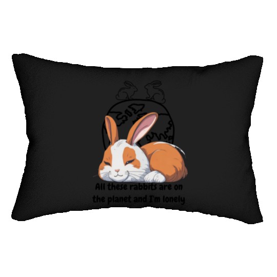 Lonely rabbit Lumbar Pillows