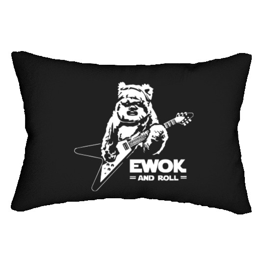 New Ewok And Roll Guitar Funny Lumbar Pillows