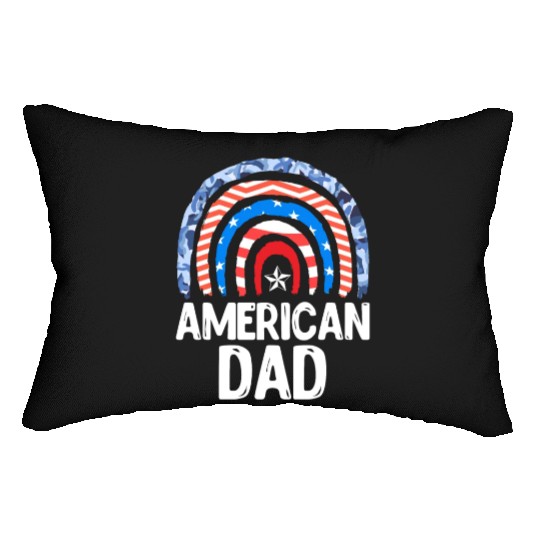 All American Dad Independence Day Party USA Father Lumbar Pillows
