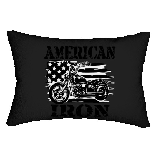 American Iron Motorcycle ©WhiteTigerLLC.Com Lumbar Pillows