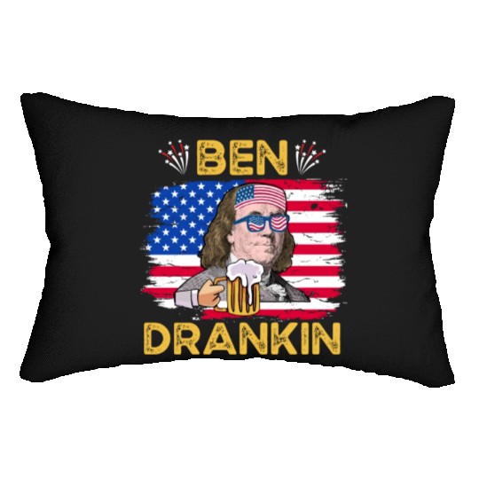 Ben Drankin US President Independence Day Lumbar Pillows