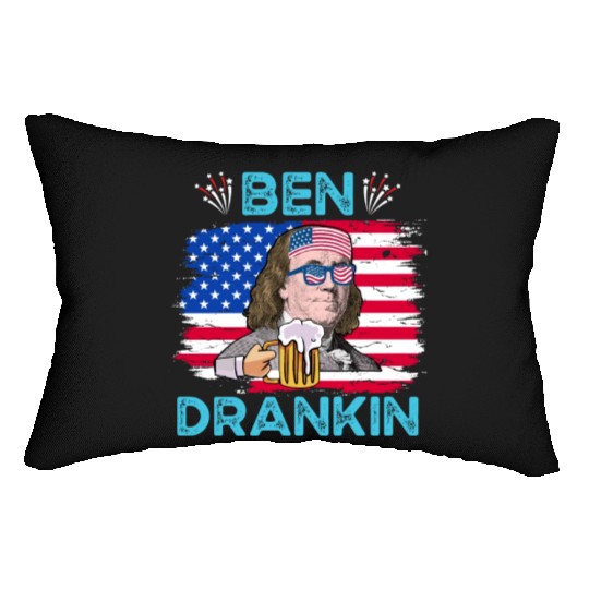 Ben Drankin US President Independence Day Lumbar Pillows