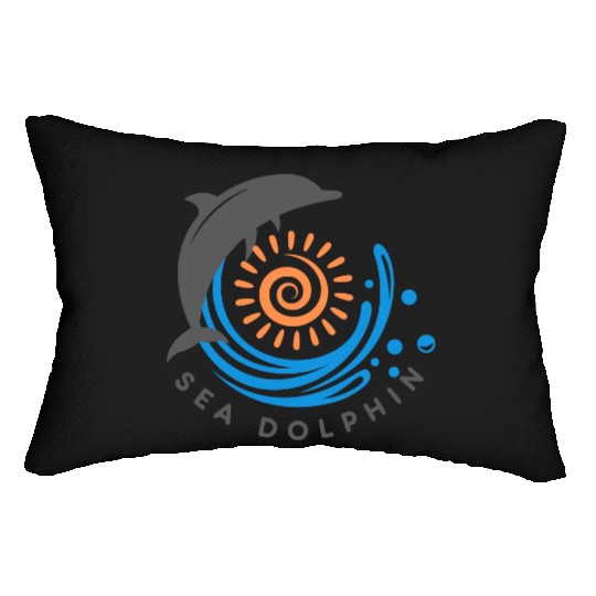 Sea dolphin Lumbar Pillows