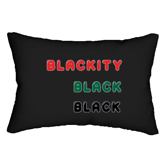 Blackity Black Black Lumbar Pillows