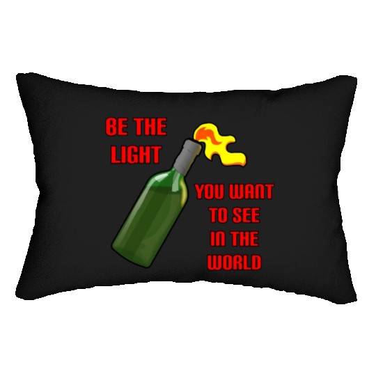 Be The Light Molotov Cocktail Lumbar Pillows