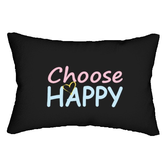 Choose Happy/Cheerful Vibes/Women&Kids Design D83D DE0A D83D DC99 Lumbar Pillows