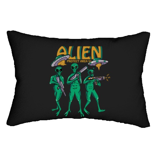 Protect Area 51 Aliens Lumbar Pillows