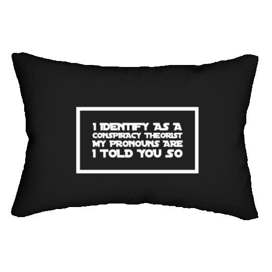 Conspiracy pronouns Lumbar Pillows