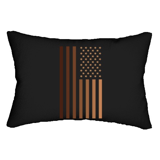 Melanin Usa Flag Lumbar Pillows
