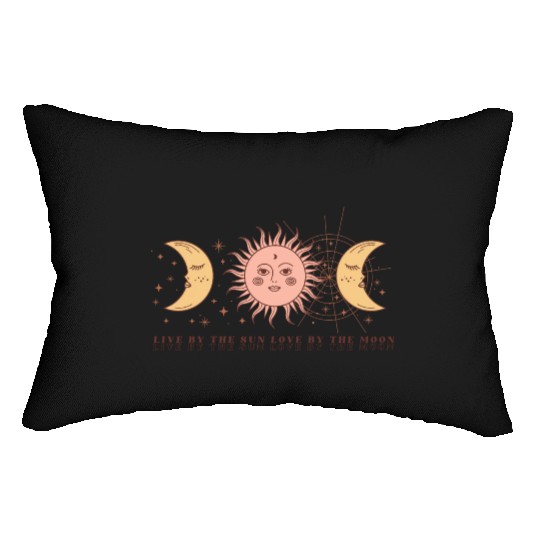 Boho Celestial Sun And Moon Lumbar Pillows