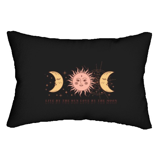 Boho Celestial Sun And Moon Lumbar Pillows