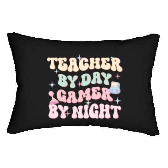 Teacher By Day Gamer By Night, Happy Game Day Lumbar Pillows