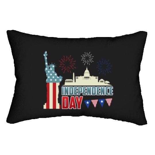 Independence Day Statue of Loverty America Party Lumbar Pillows
