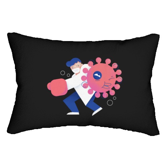 Health Care Professional Beating Coronavirus Lumbar Pillows