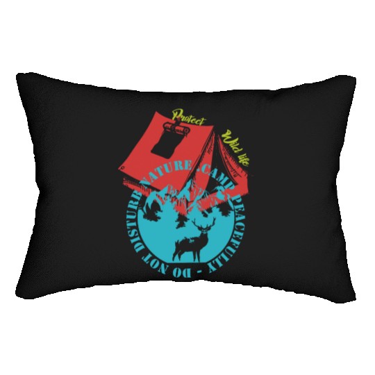 Camp Peacefully Do Not Disturb Nature Lumbar Pillows