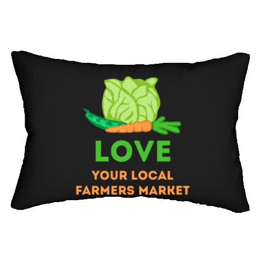 Love Your Local Farmers Market Lumbar Pillows