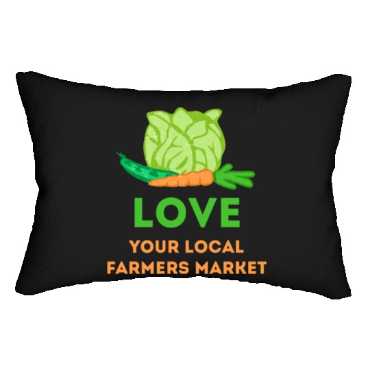 Love Your Local Farmers Market Lumbar Pillows