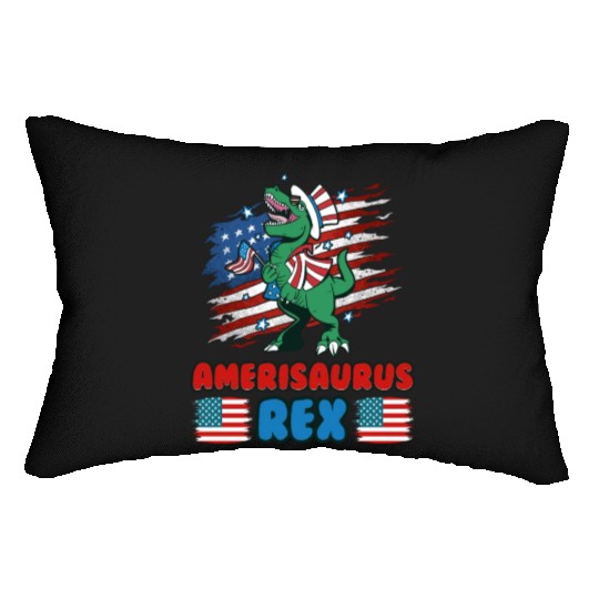Amerisaurus Rex USA Party Independence Day Lumbar Pillows