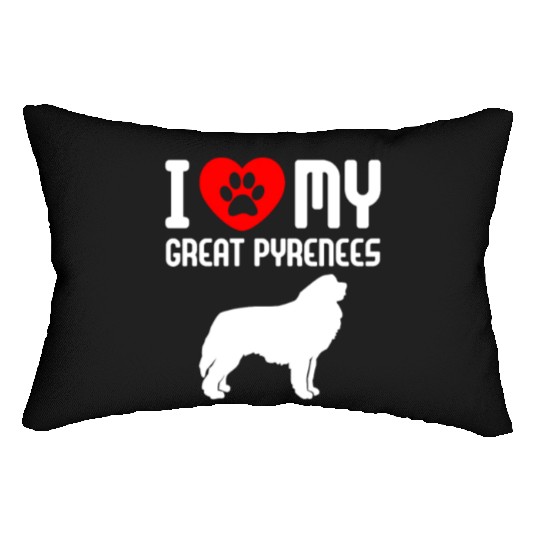I Love My Great Pyrenees Lumbar Pillows