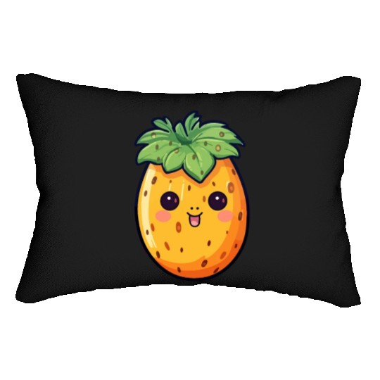 Papaya kawaii Lumbar Pillows