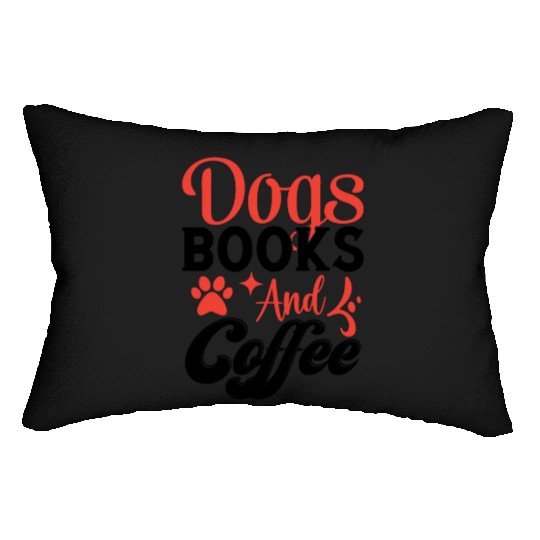 Dogs Books Coffee Lumbar Pillows Weekend Lumbar Pillows Animal Love