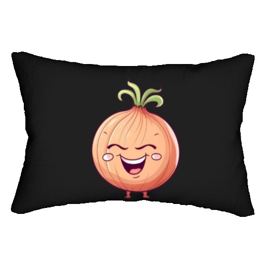 Onion Vegetable Vegan Farmer Funny Cute Love Lumbar Pillows