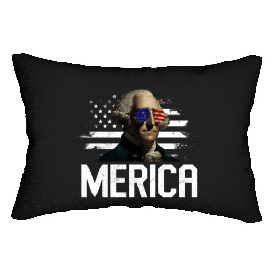 Merica George Washington Independence Day Lumbar Pillows