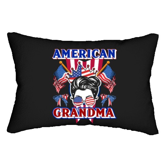 All American Grandma Patriotism USA Patriot Lumbar Pillows