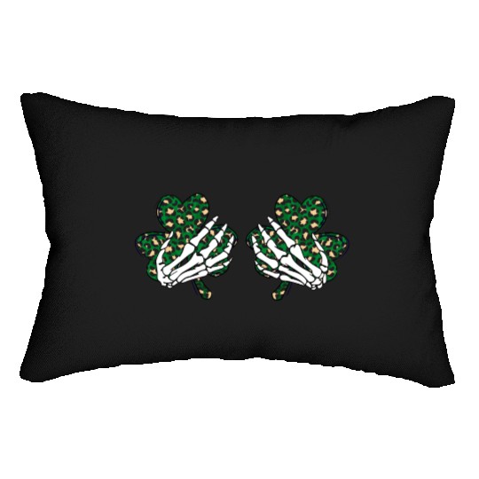 Shamrock Leopard Hands Lumbar Pillows