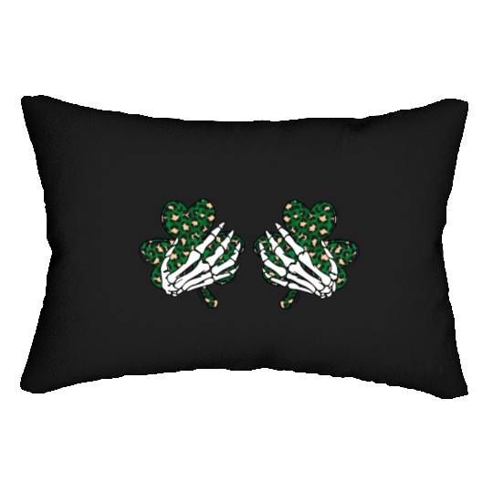 Shamrock Leopard Hands Lumbar Pillows