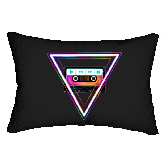 Totally Triangular 80s Cassette Tape Lumbar Pillows