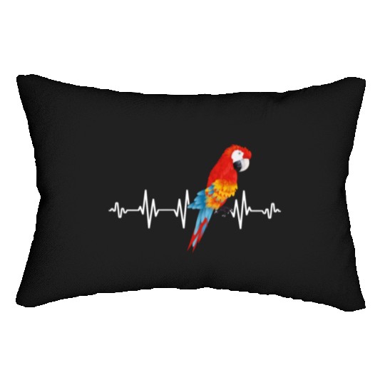 Macaw Heart Beat Parrot lover Macaws Parrots Lumbar Pillows