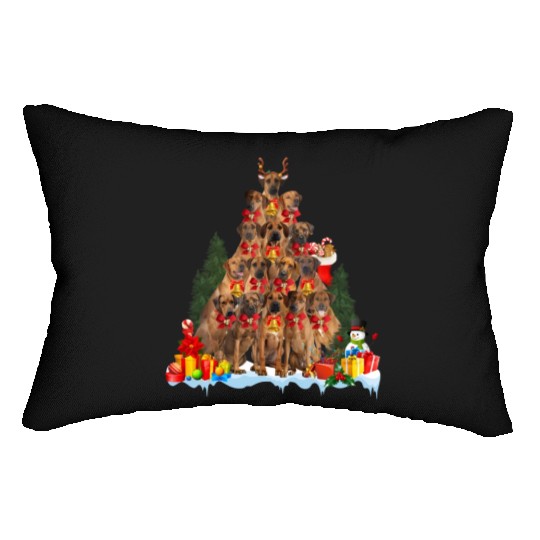 Pajama Rhodesian Ridgeback Tree Lumbar Pillows