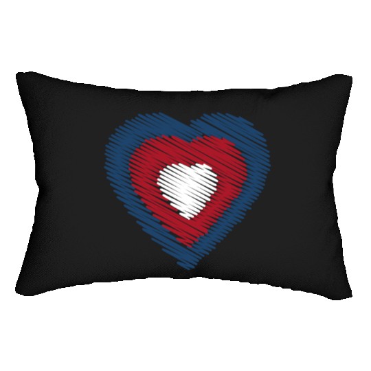 In my heart, America Lumbar Pillows