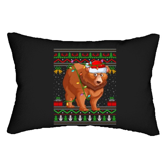 Bear Animal Ugly Grizzly Bear Lumbar Pillows