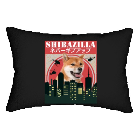 Dog Shiba Inu Shibazilla Movie Lumbar Pillows