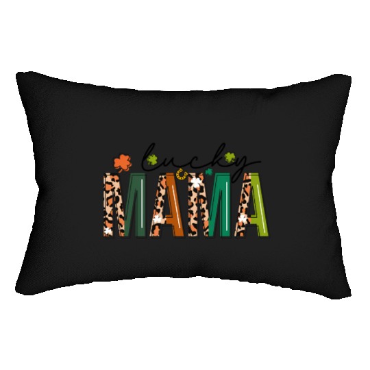 St Patrick'S Day Leopard For Mom Grandma Lucky Mam Lumbar Pillows