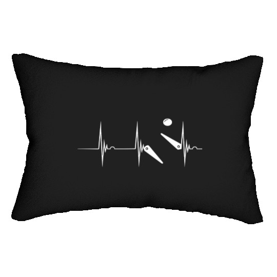 Pinball Heartbeat Flipper Ekg Pulse Line Flipping Lumbar Pillows